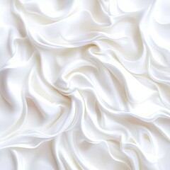 Fototapeta premium White silk fabric with flowing folds