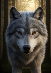 Obraz premium Golden Hour Wolf