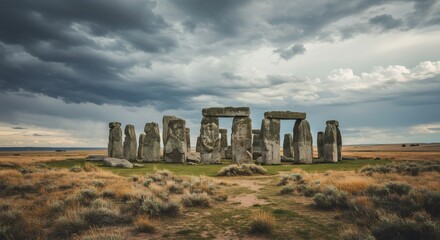 Stonehenge's Stormy Vigil