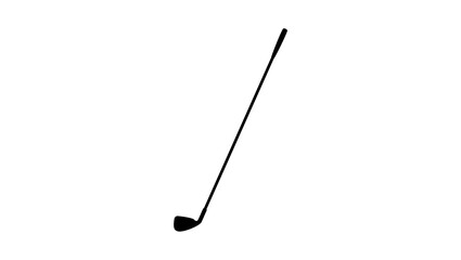 golf stick chipper, black isolated silhouette
