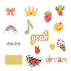 Set of cute stickers set