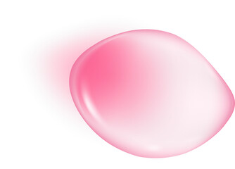 Obraz premium Pink water drop. Collagen and serum liquid gel texture. Cosmetic oil for beauty and skincare with moisture effect