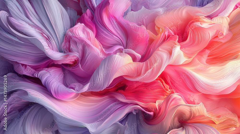 Poster a mesmerizing 3d abstract background showcases realistic flora patterns in 4k resolution, creating a