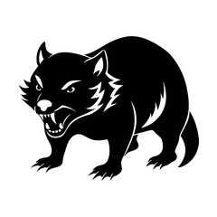 Fototapeta premium Angry Tasmanian Devil Mascot Illustration