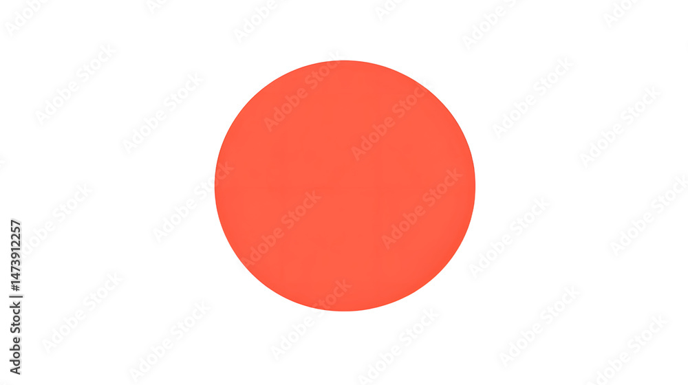 Poster a vibrant circular shape in a minimalist composition representing abstract concepts and emotions