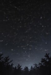 Twinkling stars scattered across a deep black night sky, distant galaxy ,  graphic,  night