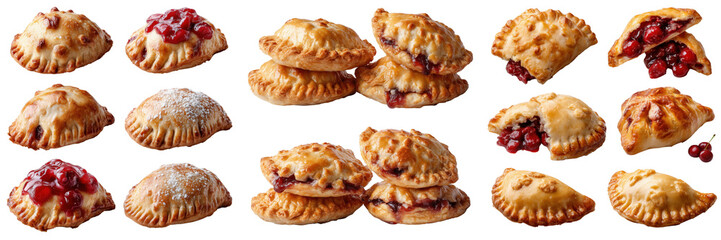 Baking homemade berry pastries kitchen on transparent background