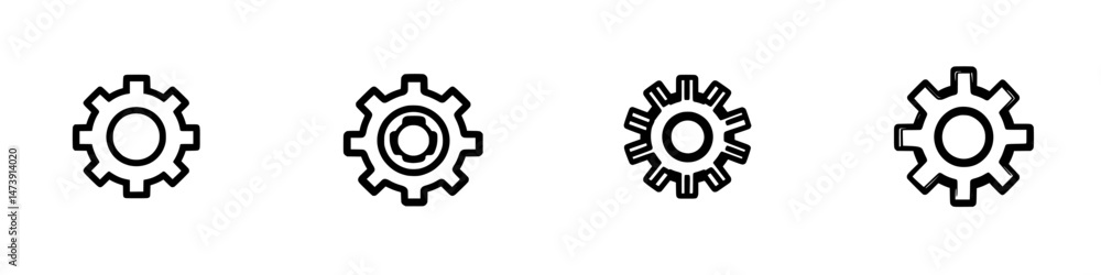 Poster vector illustration of gears representing mechanical systems suitable for various applications in de