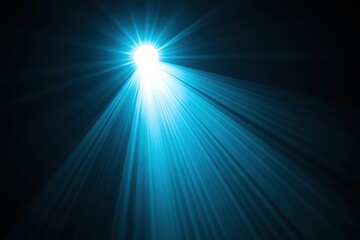Obraz premium A stage illuminated by blue light rays creating an atmospheric setting. No recognizable performers or audience visible.