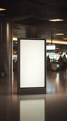 Blank white billboard in underground. Mock up,