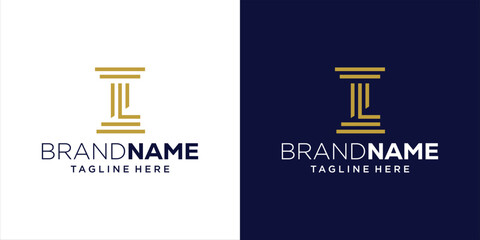 Creative Monogram L Pillar Law Logo, Design Inspiration, Vector, Illustration