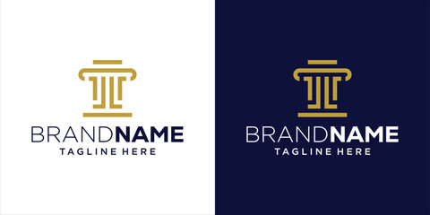 Creative Abstract Logo LL Pillar Law, Design Inspiration, Vector, Illustration