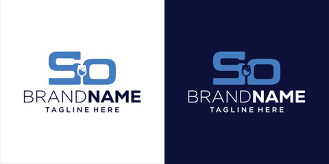 Creative SO Logo with Glass, Design Inspiration, Vector, Illustration
