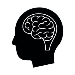 Brain Human Head Icon Stock Illustration