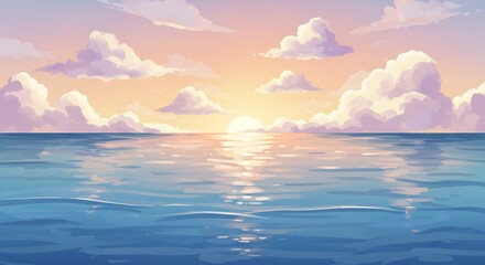 Obraz premium Serene Sunset Reflection