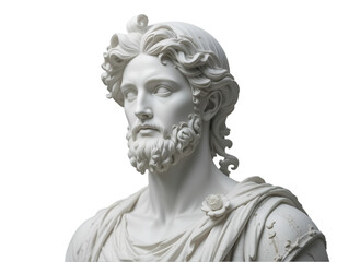 Sculpture of a Man with Beard Looking to the Side
