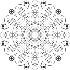 Ready To Colour Mandala,Mandala pattern