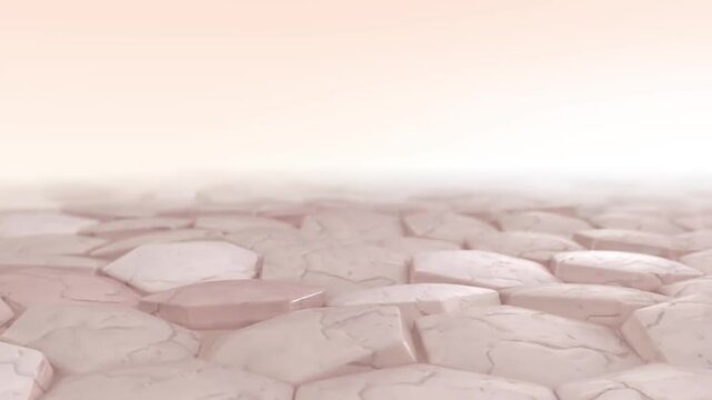 Skin lacks water, wrinkles and spots appear, essence drips onto skin surface, repairs deep cells, aging, dryness, moisturizing mask concept, skin care beauty regimen. Cosmetic ads, 3D animation.