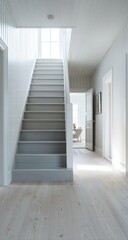 Fototapeta premium Hallway with Stairs and Natural Light