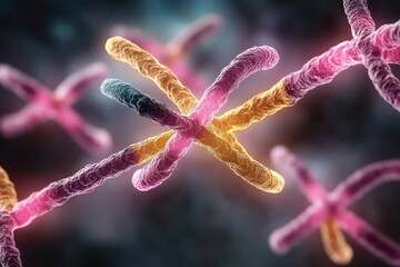 Chromosome diagram highlighting trisomy and Down syndrome genetic traits
