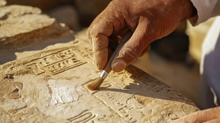 Preserving Ancient Hieroglyphs: Careful Restoration