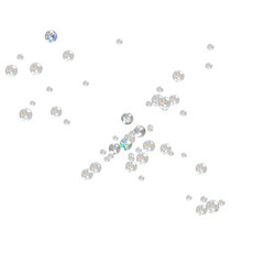 Transparent iridescent 3D soap bubbles with rainbow reflections, floating in space. Abstract glass spheres with smooth surface and fluid glow. Perfect for modern digital design or fantasy visuals.