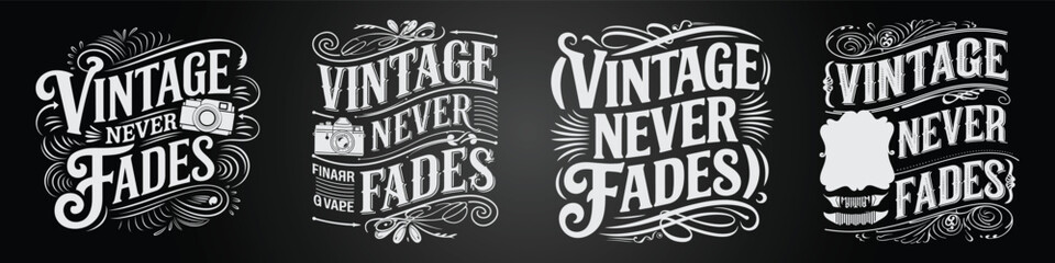 Vintage Chalkboard Alphabet Design in Retro Style