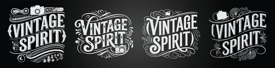 Vintage Chalkboard Alphabet Design in Retro Style