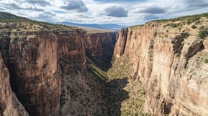 Awe-Inspiring Canyon Landscape Under a Dramatic Sky