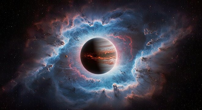 Gas Giant Planetary Object Forming in Starless Molecular Cloud