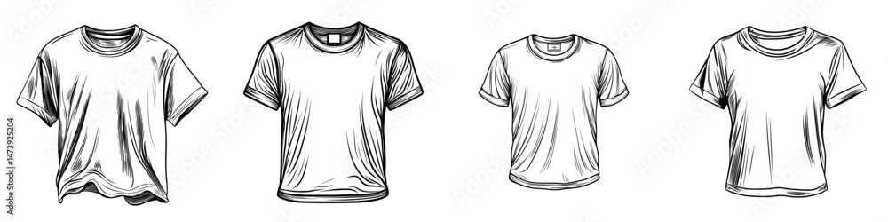 Poster a blank t-shirt line icon is represented in a linear style suitable for mobile concepts and web desi