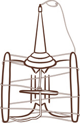 small drum used in Brahmin rites or Bando clipart
