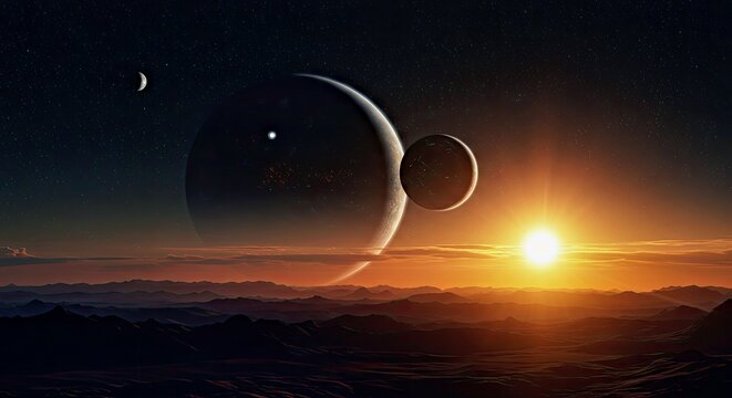 Stunning Cosmic Portrait: Alpha Centauri Binary System from Planet