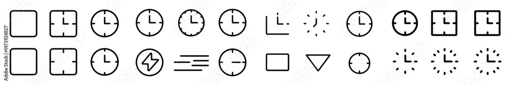 Poster modern illustration on white background for mobile concept and web design symbolized by countdown ic