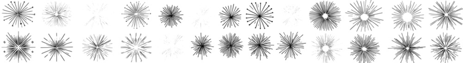 Obraz premium Oval and sunburst sale price labels or stickers, along with seals, offer a colorful and modern way to promote discounts