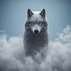 Naklejka premium Arctic Majesty: Eyes of Gold