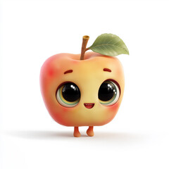 Smiling Apple: A delightful and charming animated apple character, complete with an adorable smile, rosy cheeks, and a cheerful expression.