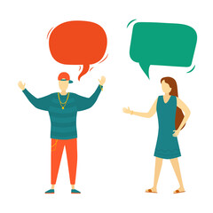 png character school network chat employee comment multilingual english cyberspace flat communication design woman word worldwide

