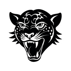 Fierce Leopard Growl Mascot Logo Vector Design
