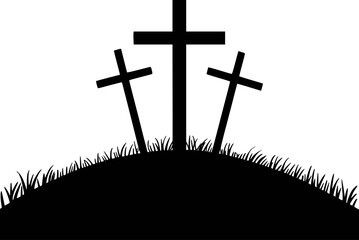 Calvary Crosses SVG | Cross Clipart | Calvary Crosses Silhouette Cut File | Vector Three Crosses Svg Jpg Eps Pdf Png Dxf