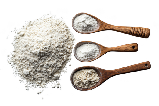 Baking flour types and uses kitchen educational guide culinary environment top-down view flour varieties explained for home cooks