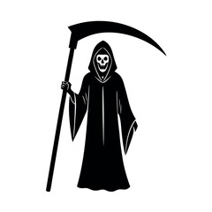 Grim Reaper Holding Scythe Death Character Dark