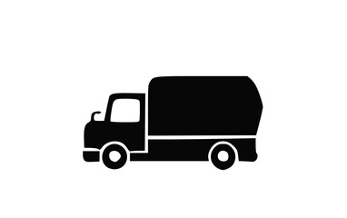 Delivery and Cargo Icon Set — Fast Freight and Courier Symbols for Business, Distribution, and Commercial Design on Black Background