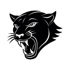 Growling Panther Head Mascot Logo Vector Artwork