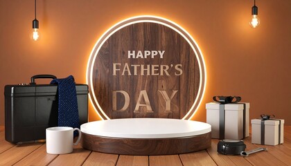 Fathers Day display with toolbox gifts and tie