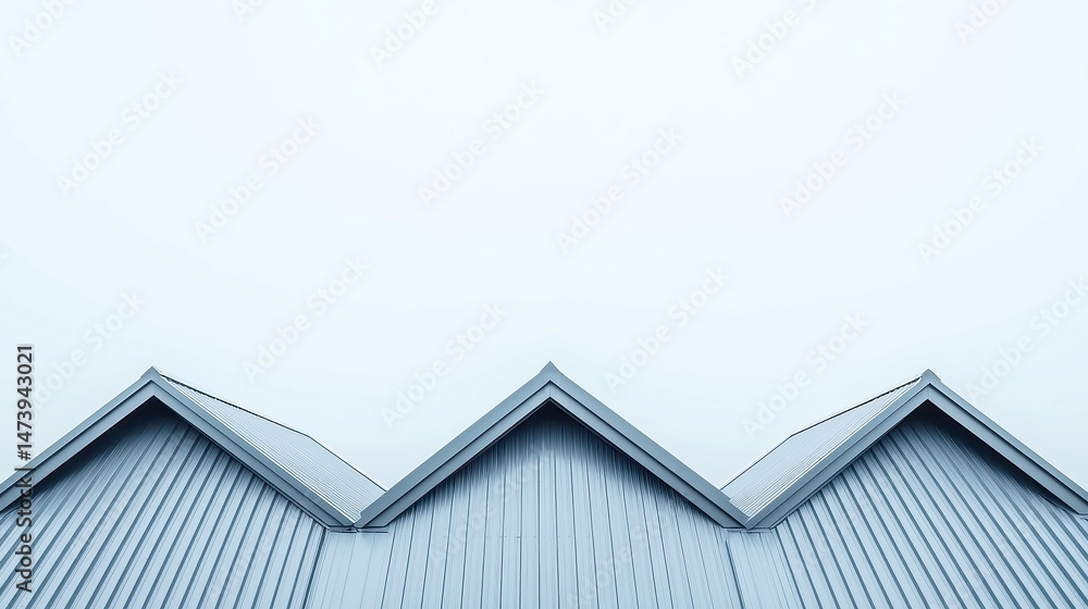 Aufkleber symmetrical steel roofline, an intricate design showcasing a multi-angled structure, emphasizing sha