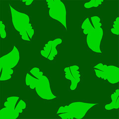 seamless pattern with green leaves
