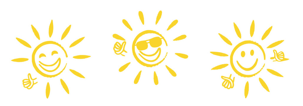 Cheerful Cartoon Sun with Sunglasses — Bright Yellow Summer Character Full of Joy, Warmth, and Positivity for Fun Nature or Leisure Illustration Design
