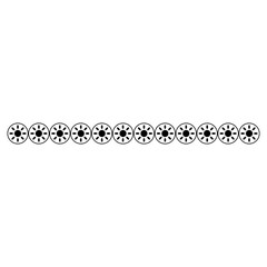 Cuff vector icon. simple lace border line illustration sign. Seamless lace trim symbol or logo.