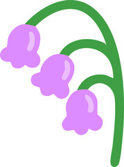 보라 방울꽃 드로잉 아이콘(flower drawing icon)